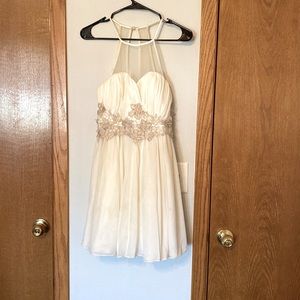 size 7 “My Michelle” short white dress